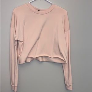 Pink cropped sweater